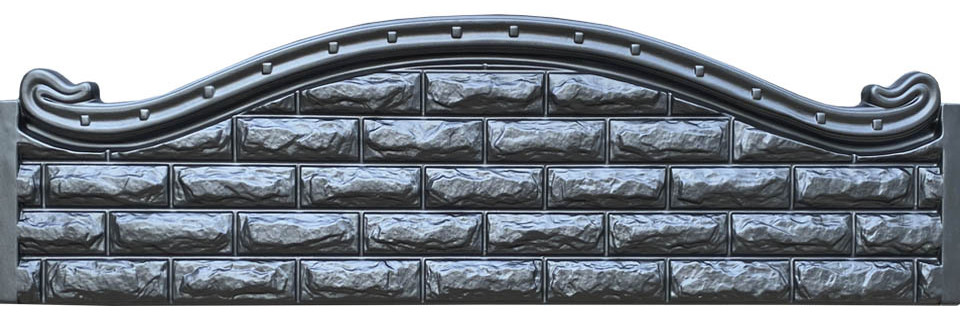 Fence form ABS 'Bassoon rock top' No. 89