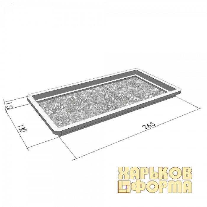 Форми для фасадної плитки Фасадний камінь 265x130x15