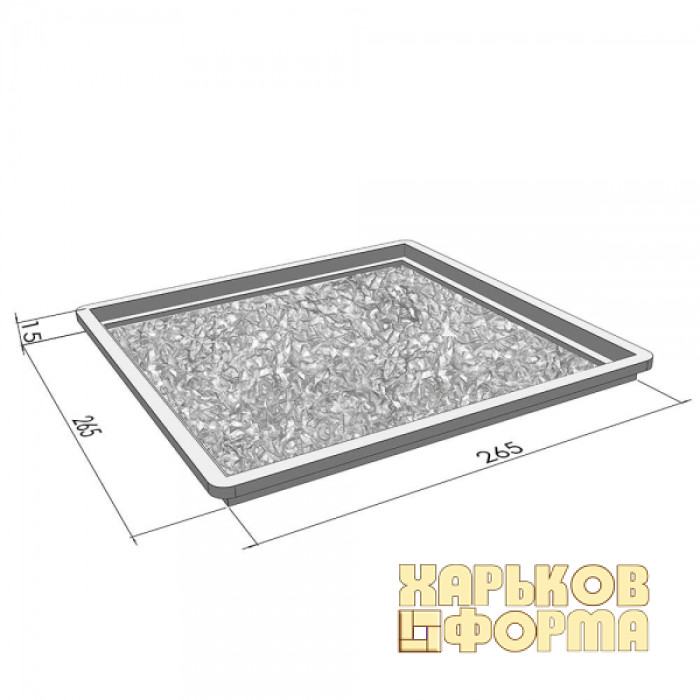 Форми для фасадної плитки Фасадний камінь 265x265x15
