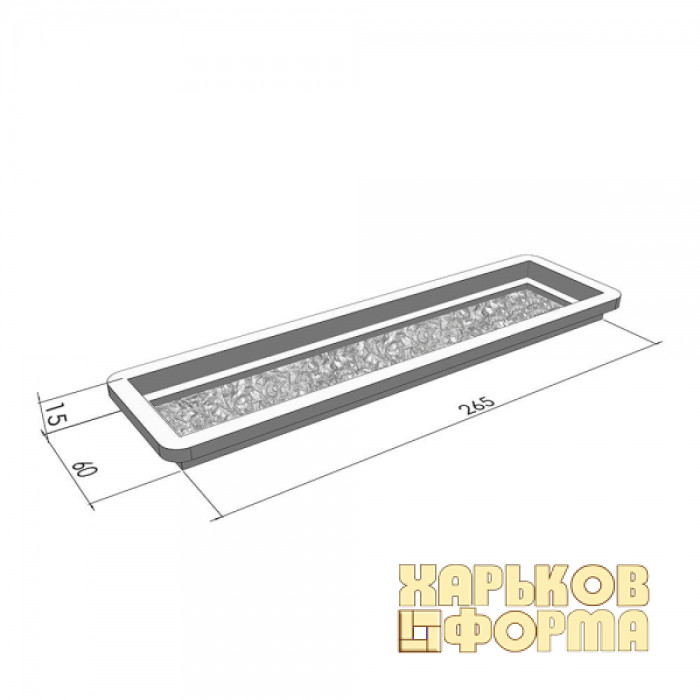 Форми для фасадної плитки Фасадний камінь 265x60x15