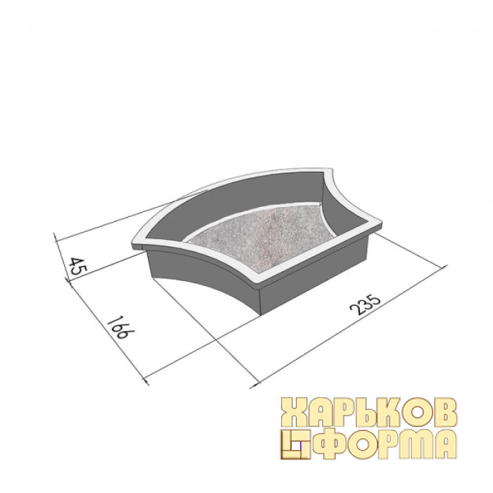 Форми для тротуарної плитки h45 Луска шагрень
