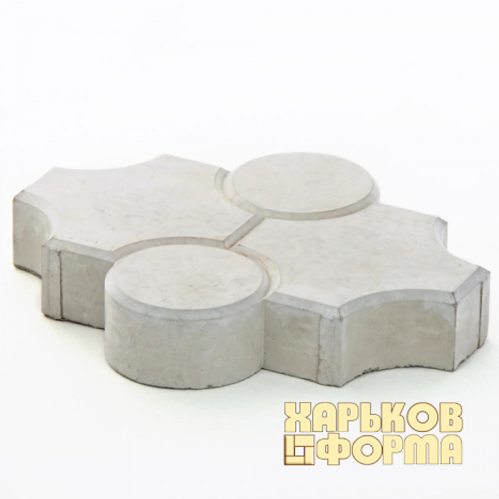 Форми для тротуарної плитки h45 Мелірія з кільцями гладка