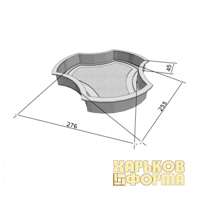 Форми для тротуарної плитки h45 Роккі