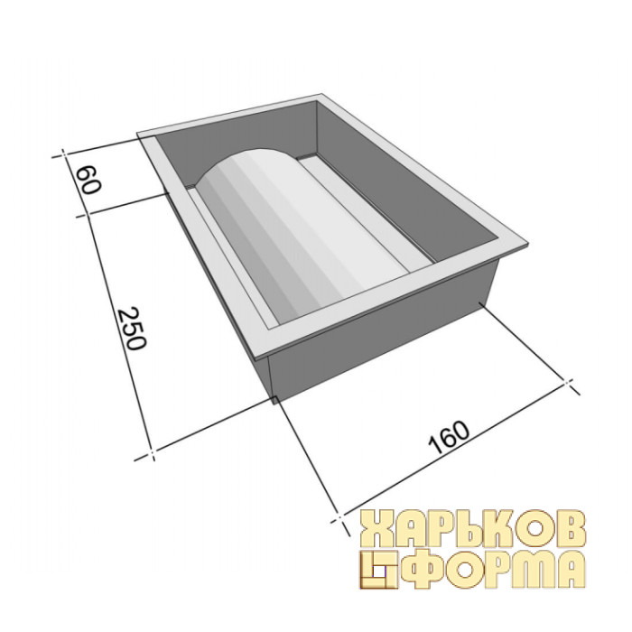 Форми для Водостоку 250x160x60 для тротуарної плитки