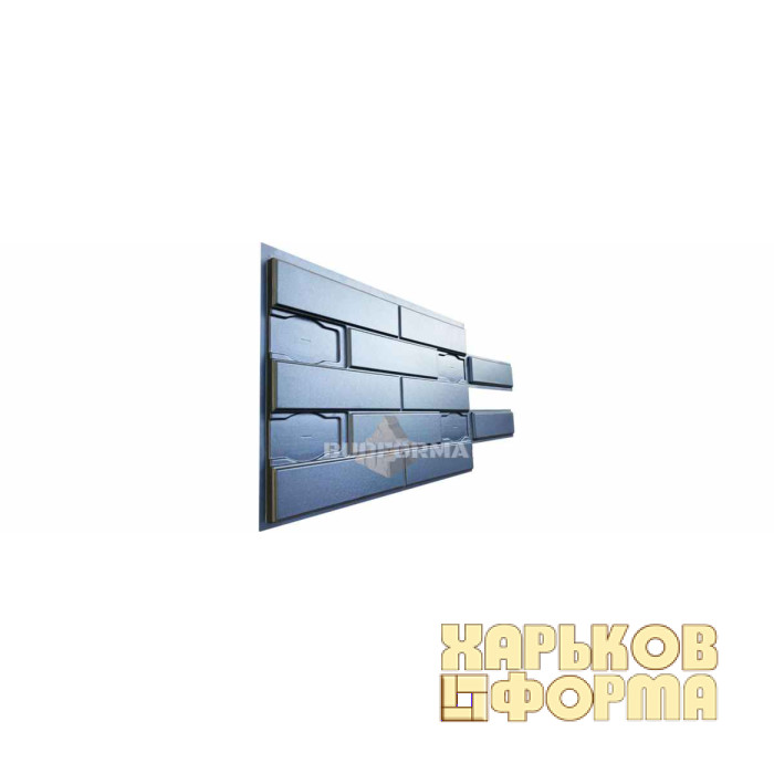 Форма для полифасада с доборниками Кирпич гладкий №57