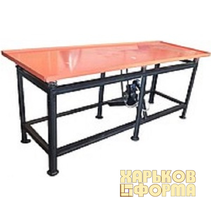 Universal the vibrating table for paving slabs