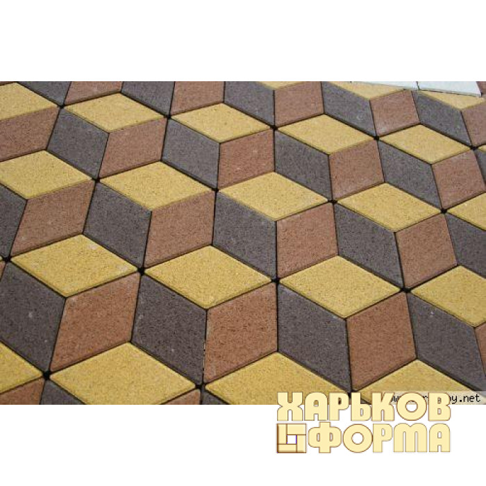 Forms for paving tile Diamond pattern shagreen