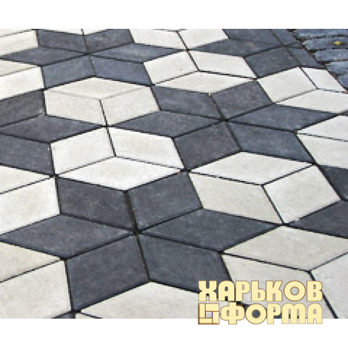 Forms for paving tile Diamond pattern shagreen