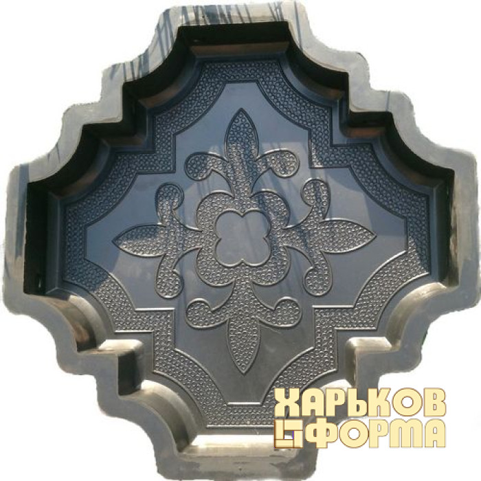 Forms for paving Gzhel rubber