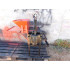 Stationary machine for the production of molded paving